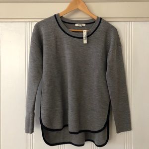 Madewell tipped shirttail pullover sweater — NWT!